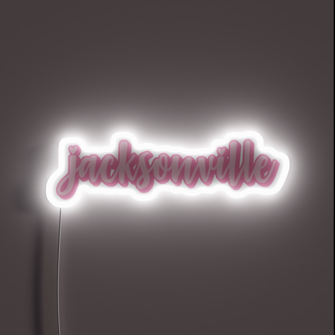 Pink Jacksonville RGB Neon Sign Pink Jacksonville RGB Neon Sign