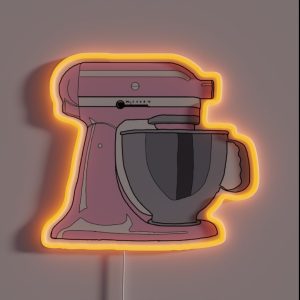 Pink Kitchen Aid Mixer Drawing RGB Neon Sign