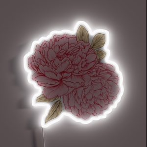 Pink Peonies RGB Neon Sign