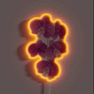 Pink Purple Orchid RGB Neon Sign