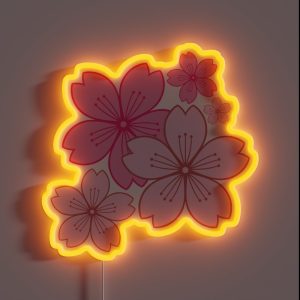 Pink Sakura Blossoms RGB Neon Sign