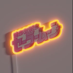 Pink Shojo Moon White RGB Neon Sign