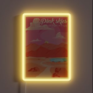 Pink Sky Art Deco RGB Neon Sign Pink Sky Art Deco RGB Neon Sign