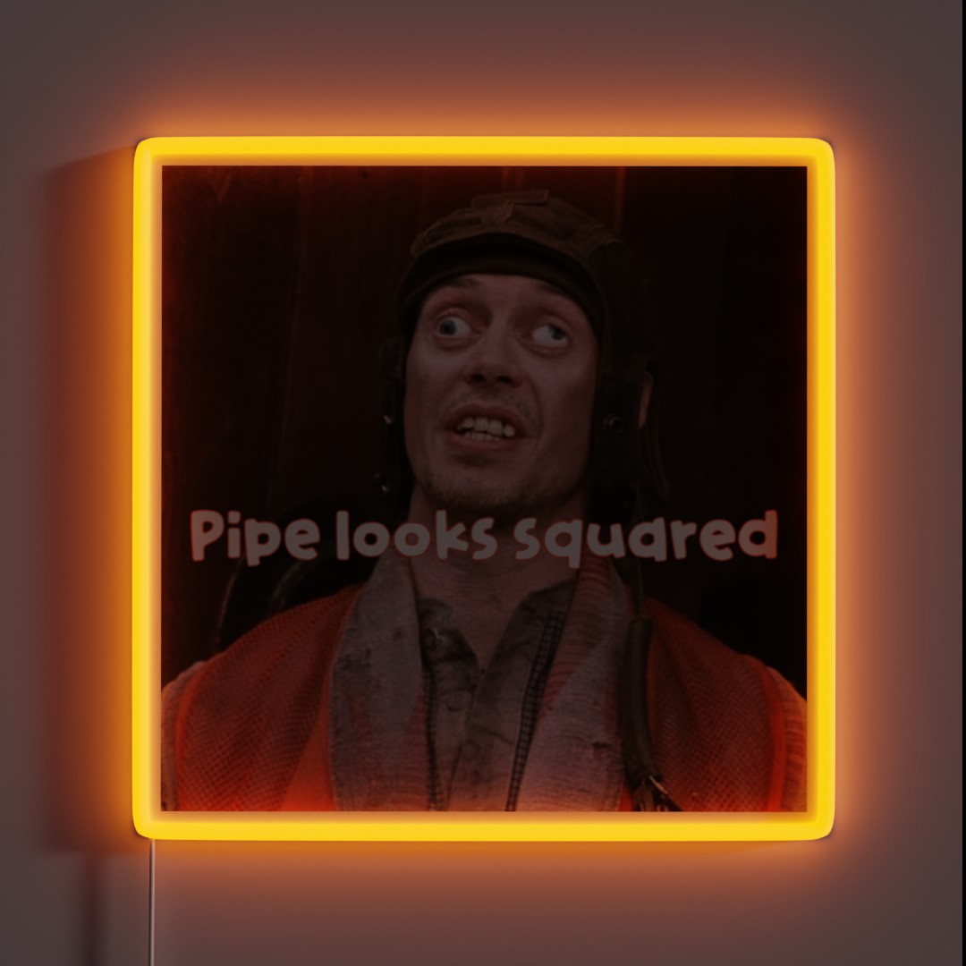 Pipe Looks Squared RGB Neon Sign Pipe Looks Squared RGB Neon Sign