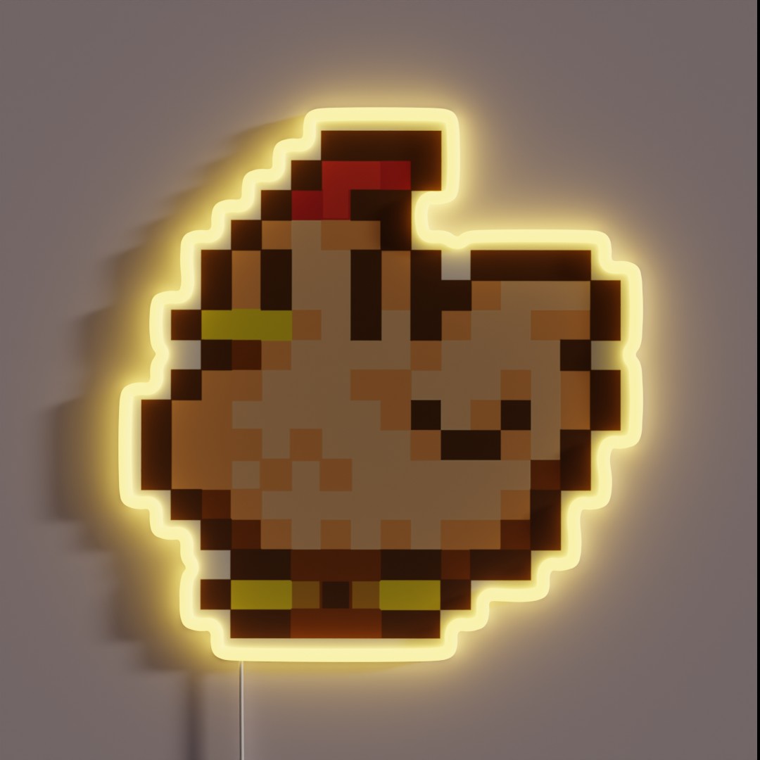 Pixel Chicken RGB Neon Sign Pixel Chicken RGB Neon Sign