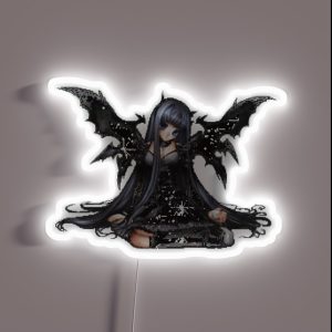 Pixel Goth Demon Girl RGB Neon Sign