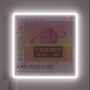 Pixel Pink Galaxy RGB Neon Sign