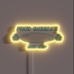 Pixie Bubbles Surf Shop RGB Neon Sign