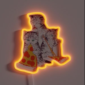 Pizza Kittens RGB Neon Sign