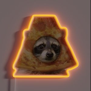 Pizza Raccoon RGB Neon Sign