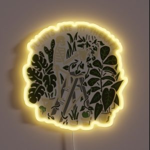 Plants Are My Therapy Skeleton RGB Neon Sign