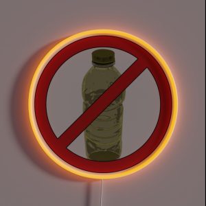 Plastic Bottle Not Allowed RGB Neon Sign Plastic Bottle Not Allowed RGB Neon Sign