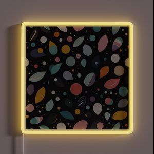 Playful Abstract Leaves Pattern RGB Neon Sign