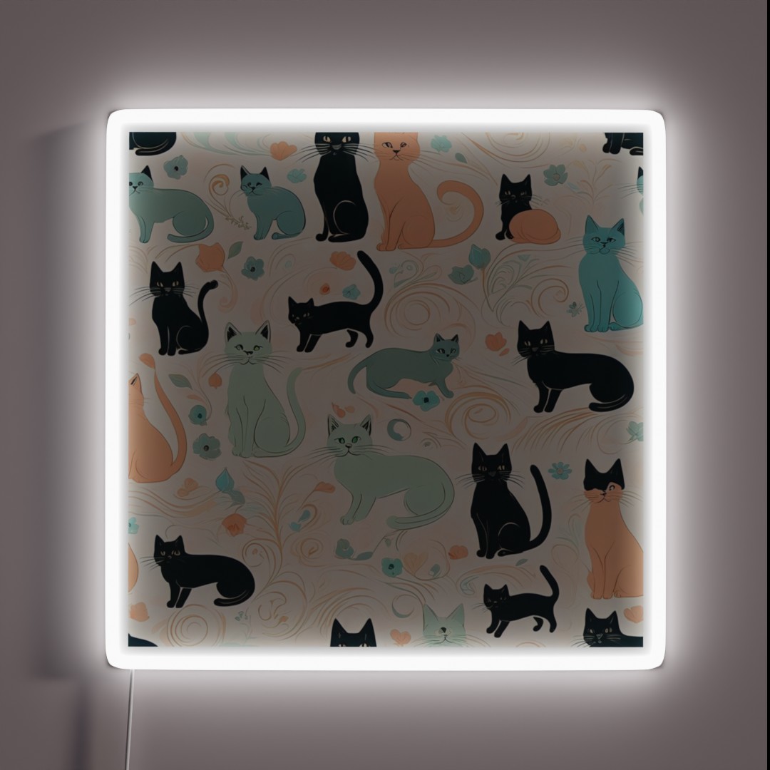 Playful Cats RGB Neon Sign Playful Cats RGB Neon Sign