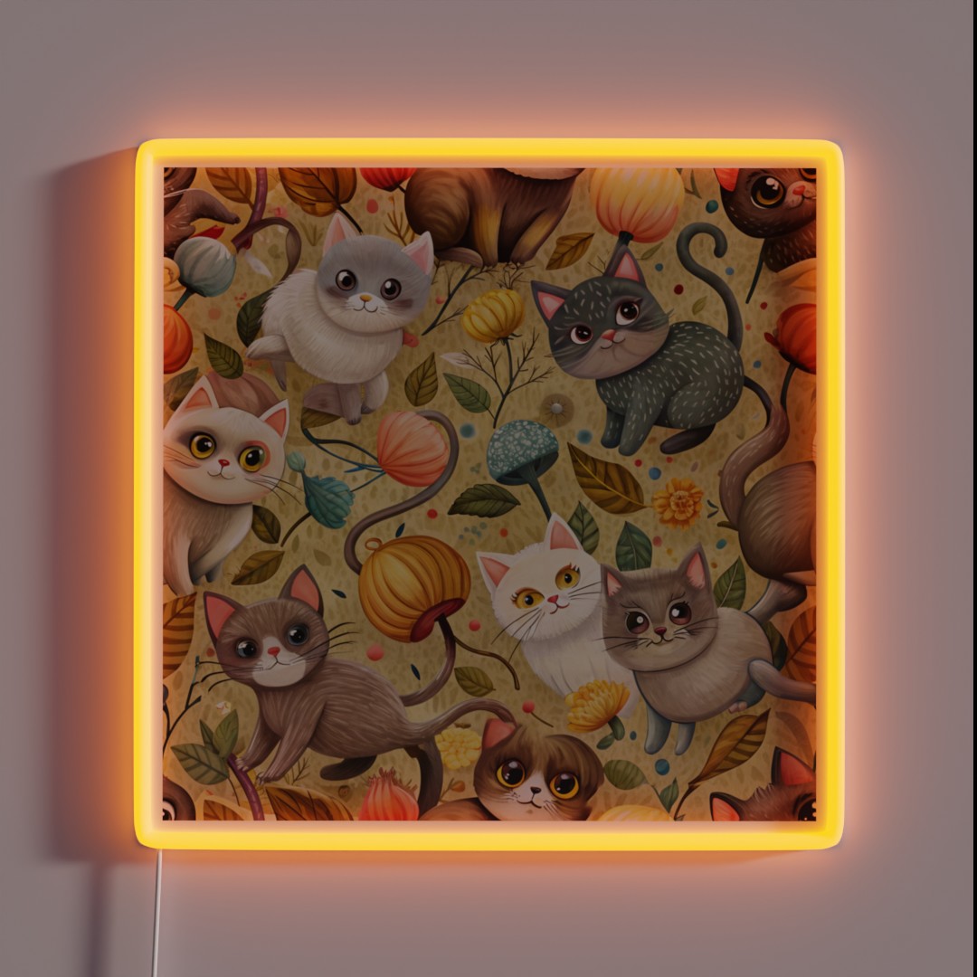 Playful Cats RGB Neon Sign Playful Cats RGB Neon Sign