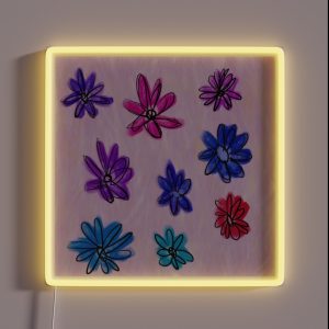 Playful Flowers Pattern RGB Neon Sign Playful Flowers Pattern RGB Neon Sign