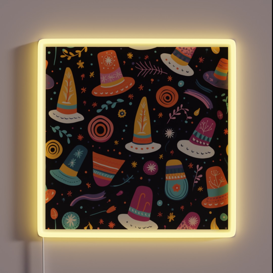 Playful Pilgrim Hats RGB Neon Sign Playful Pilgrim Hats RGB Neon Sign
