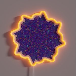 Playful Purple Mandala RGB Neon Sign
