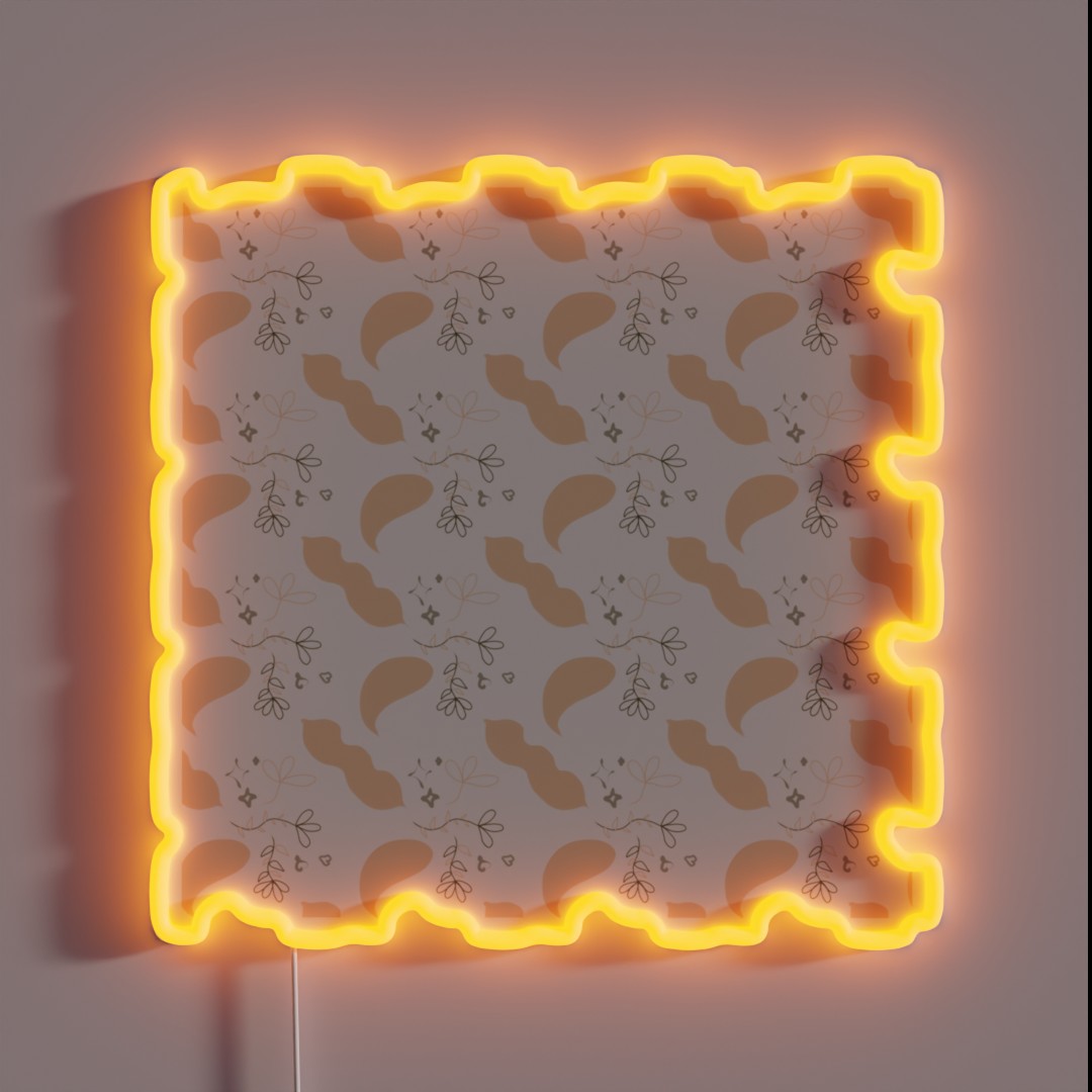 Playful Simple Hand Drawn Pattern RGB Neon Sign Playful Simple Hand Drawn Pattern RGB Neon Sign