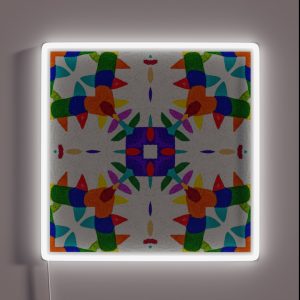 Playful Squiggles Pattern RGB Neon Sign