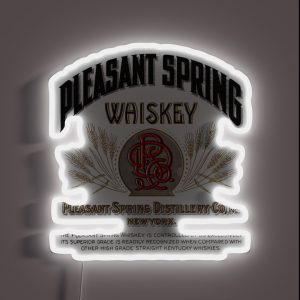 Pleasant Spring Whiskey Pleasant Spring Distillery Co New York RGB Neon Sign