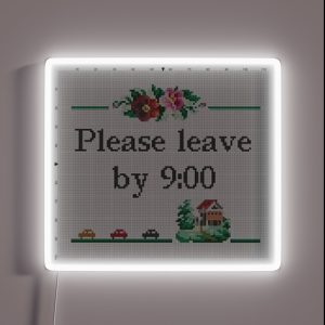 Please Leave By 9 RGB Neon Sign Please Leave By 9 RGB Neon Sign
