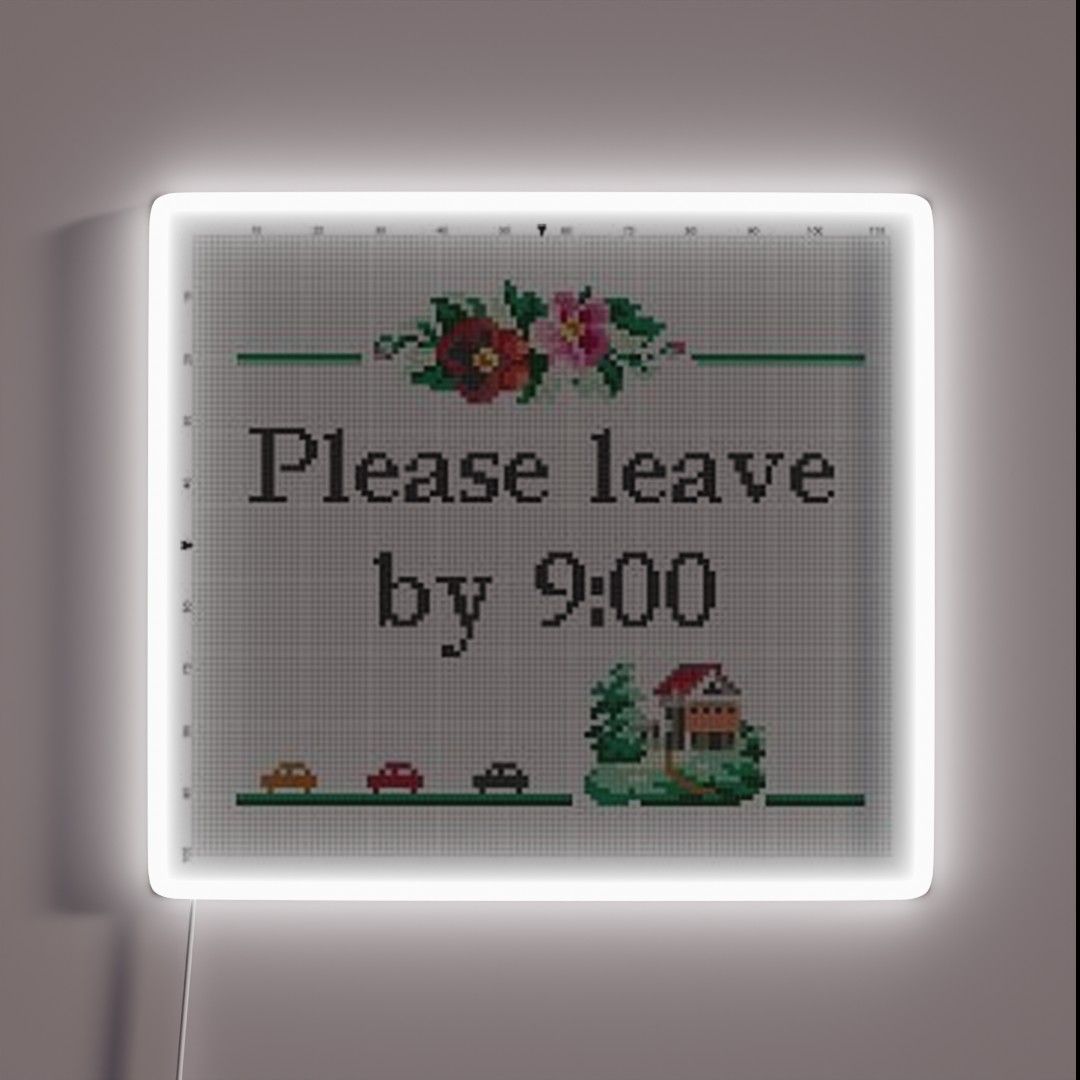 Please Leave By 9 RGB Neon Sign Please Leave By 9 RGB Neon Sign