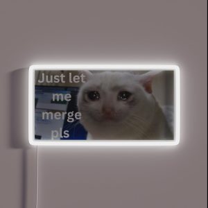 Please Let Me Merge RGB Neon Sign
