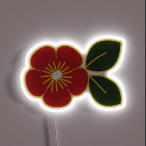 Plum Blossom Korean Traditional Pattern Korean Art RGB Neon Sign