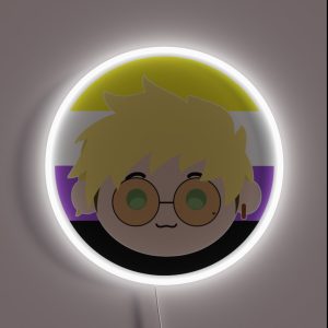 Plushie Vash Nonbinary Pride RGB Neon Sign Plushie Vash Nonbinary Pride RGB Neon Sign