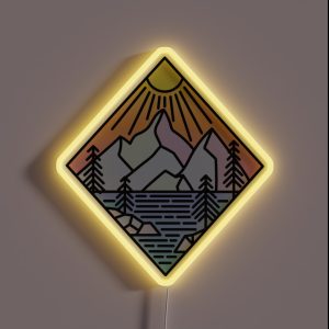PNW Mountain RGB Neon Sign