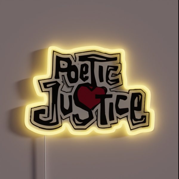 POETIC JUSTICE 2pac Tupac Amaru Shakur RGB Neon Sign