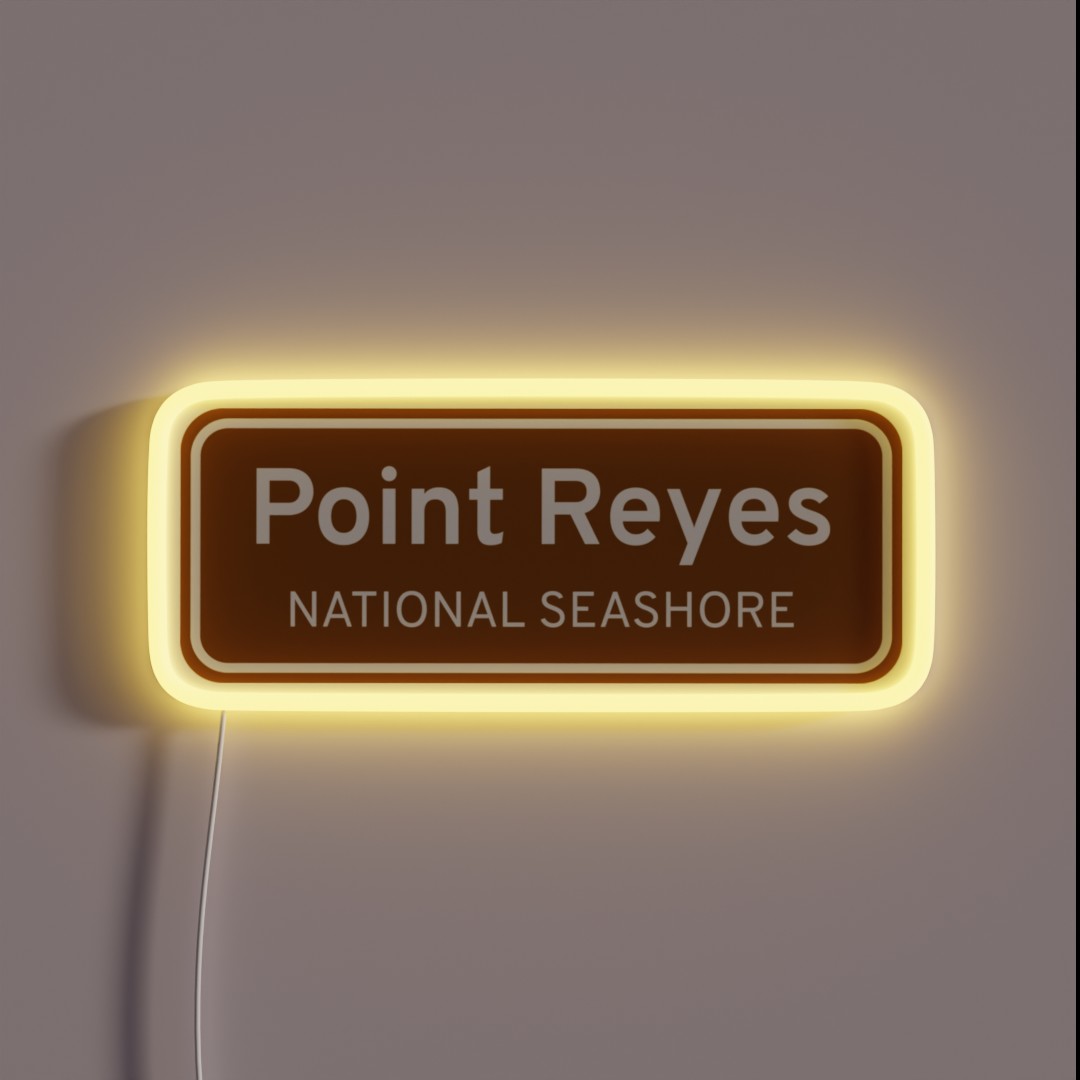 Point Reyes California Parks Street Sign RGB Neon Sign Point Reyes California Parks Street Sign RGB Neon Sign