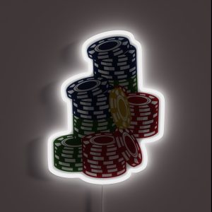 Poker Chips RGB Neon Sign