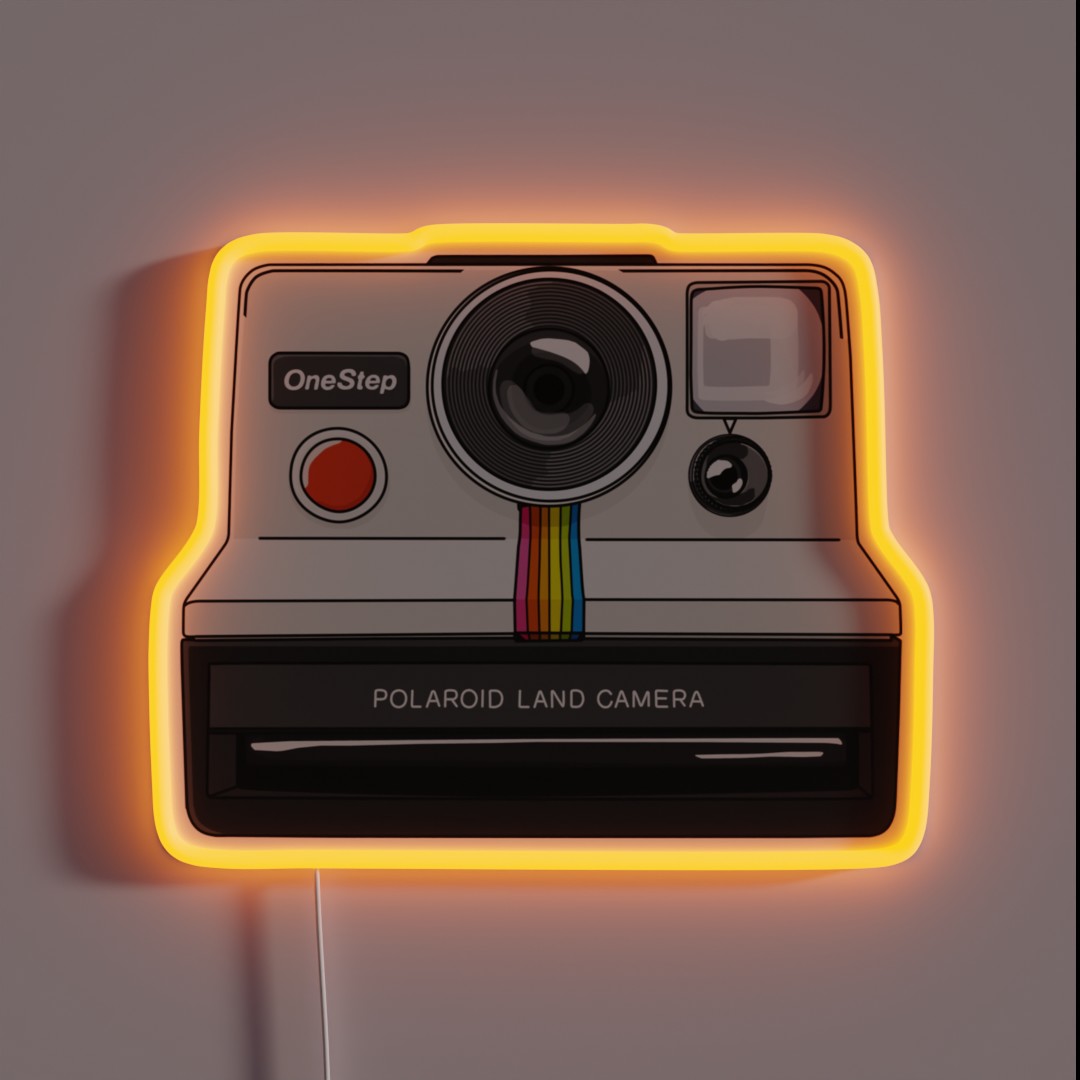 Polaroid Onestep Camera RGB Neon Sign Polaroid Onestep Camera RGB Neon Sign