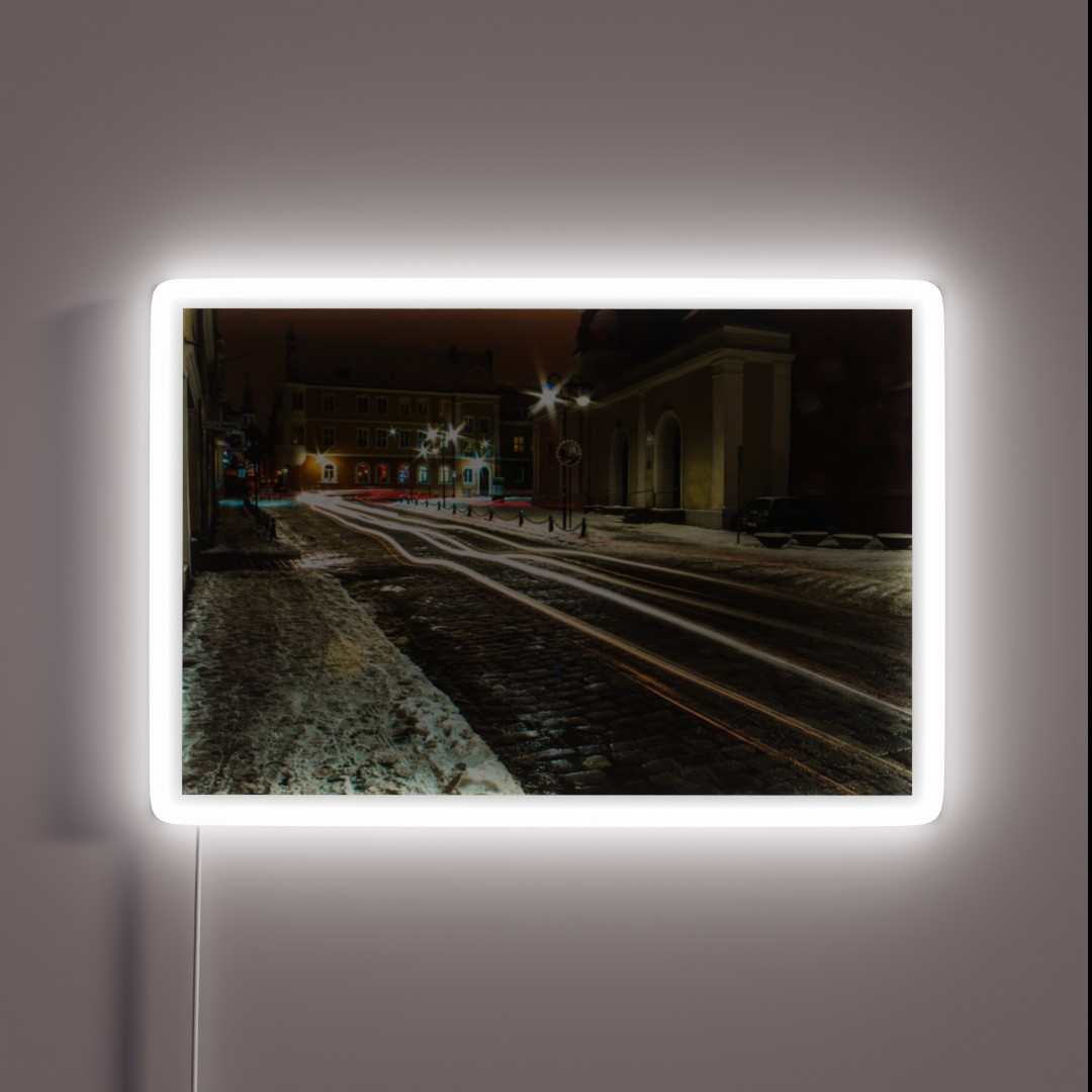 Polish Light Trails In Poland Photography RGB Neon Sign Polish Light Trails In Poland Photography RGB Neon Sign