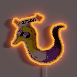 Politically Charged Arson Nonbinary Variant RGB Neon Sign Politically Charged Arson Nonbinary Variant RGB Neon Sign