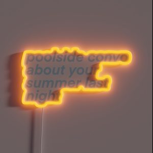 Poolside Convo Frank Ocean Self Control Lyrics RGB Neon Sign