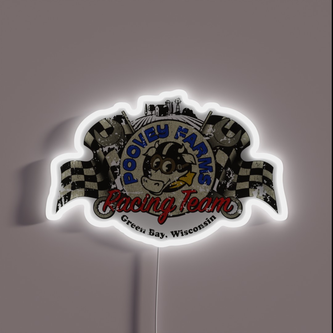 Poovey Farms Racing Team RGB Neon Sign Poovey Farms Racing Team RGB Neon Sign