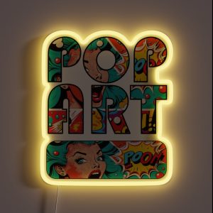 Pop Art Image In Text RGB Neon Sign Pop Art Image In Text RGB Neon Sign