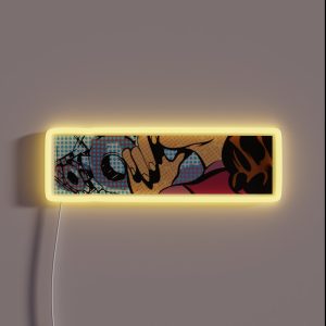 Pop Art Pin Up Girl In The Car Shop Wall RGB Neon Sign