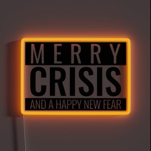 Pop Art Style Black And White Logo Anti Christmas Quote RGB Neon Sign Pop Art Style Black And White Logo Anti Christmas Quote RGB Neon Sign