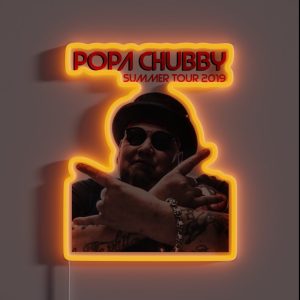 Popa Chubby Summer Tour 2019 RGB Neon Sign Popa Chubby Summer Tour 2019 RGB Neon Sign