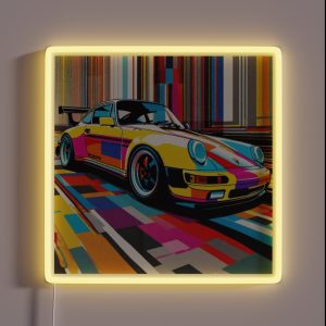 Porsche Pop Art RGB Neon Sign