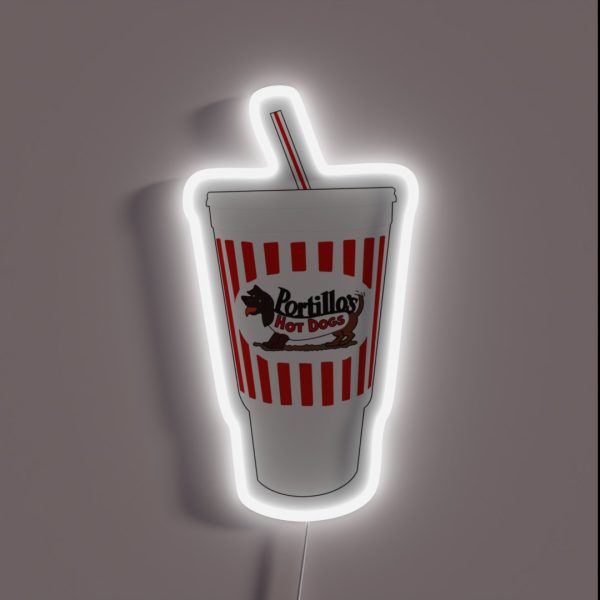 Portillo S Fountain Drink Cup RGB Neon Sign