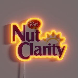 Post Nut Clarity Bran Cereal Logo Parody RGB Neon Sign