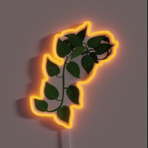 Pothos Potted Plant RGB Neon Sign