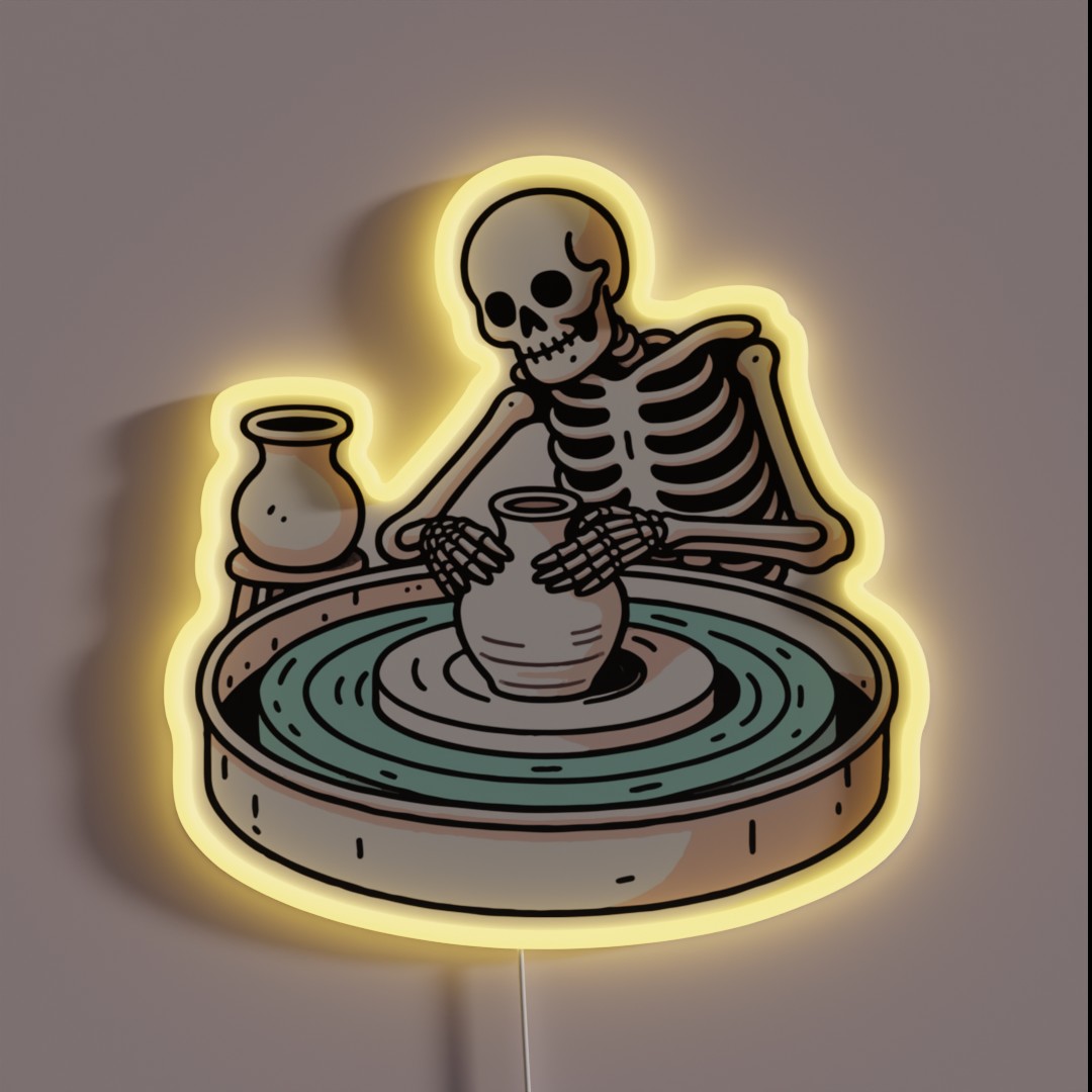 Pottery Skeleton RGB Neon Sign Pottery Skeleton RGB Neon Sign