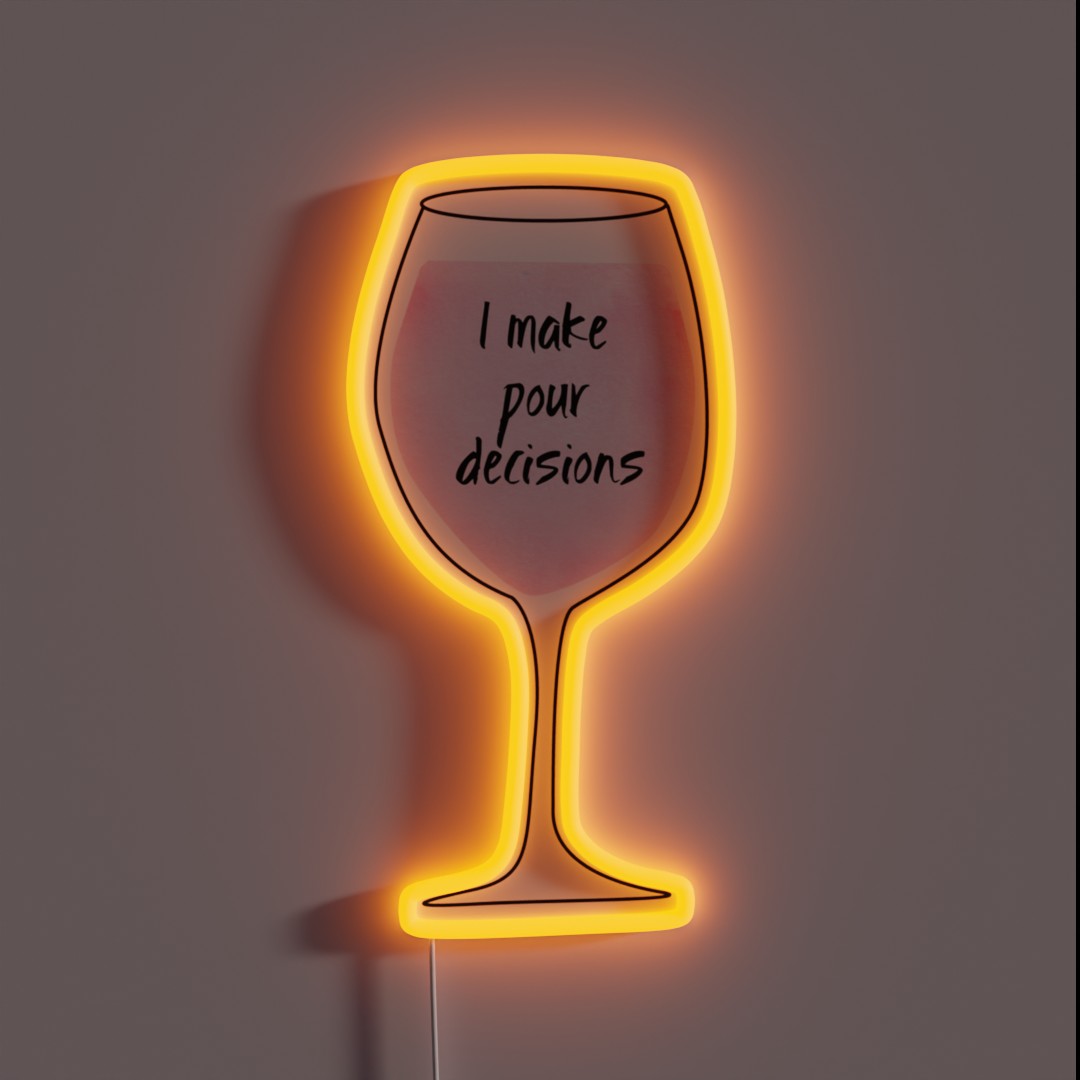 Pour Decisions RGB Neon Sign Pour Decisions RGB Neon Sign