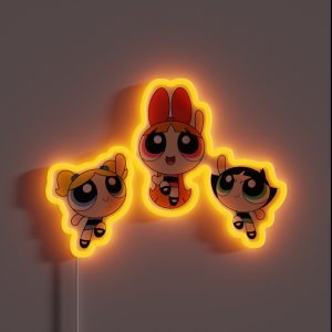 Powderpuff Girls Cartoon RGB Neon Sign